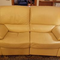 Divano in pelle 2 posti con recliner
