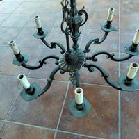 Lampadario 8 bracci in ottone
