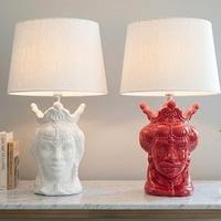 Coppia Lampade Teste di Moro - Re Corallo e Regina