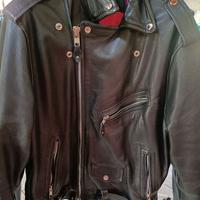 Giubbotto in pelle chiodo Ashylondon taglia 46