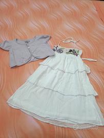  Vestitino bambina con coprispalle abbinato
