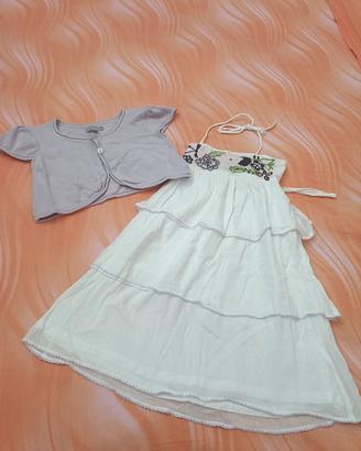  Vestitino bambina con coprispalle abbinato