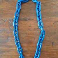 Collana catena lunga mod. Prada colore blu