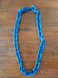 Collana catena lunga mod. Prada colore blu