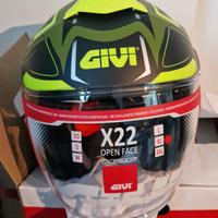 CASCO GI VI JET NERO VERDE GIALLO