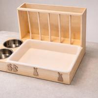 Porta Fieno con Lettiera Fieniera e 2 Ciotole