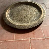 Lotto due piatti in rame e ottone Nord Africa