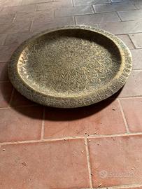 Lotto due piatti in rame e ottone Nord Africa