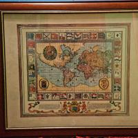 stampa mappamondo antico.