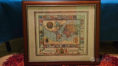 stampa mappamondo antico.