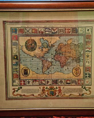stampa mappamondo antico.