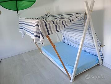 Letto Montessori 80x160 con materasso in lattice