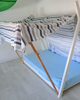 Letto Montessori 80x160 con materasso in lattice