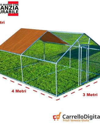 Recinto per Polli 3x4m x 2mH-12mq – arancio