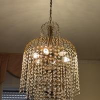 Lampadario in cristallo oro