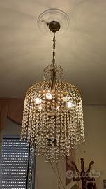 Lampadario in cristallo oro