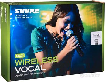 Mai usato microfono shure sm 58 completo di valige