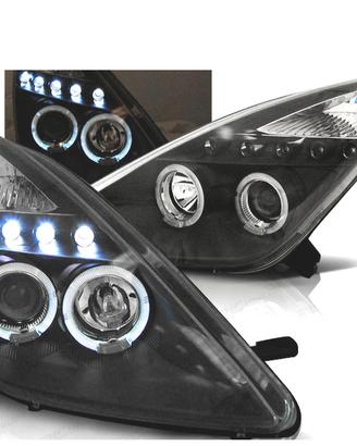 FARI TOYOTA CELICA T23 99-05 LED OCCHI ANGELI NERI