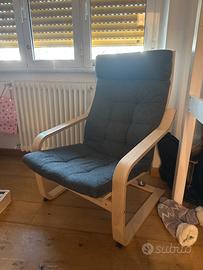 Poltrona Ikea POÄNG grigio scuro