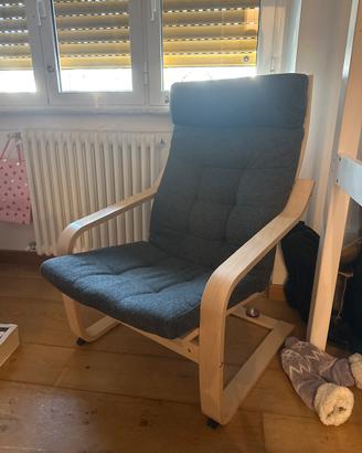 Poltrona Ikea POÄNG grigio scuro