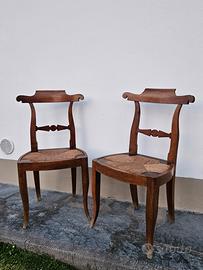Elegante Coppia di Sedie stile Biedermeier
