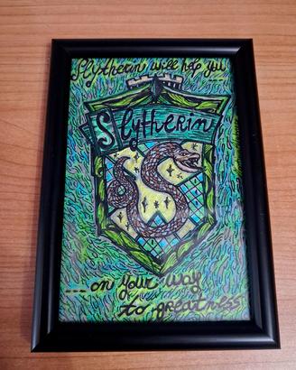 Disegno originale cornice Serpeverde Harry Potter 