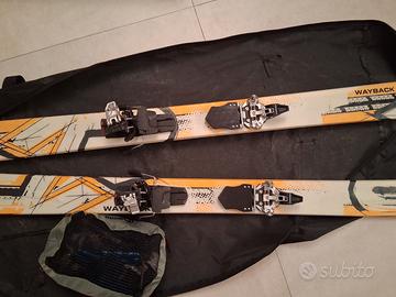 Scialpnismo, sci wayback+ attacchi + pelli + sacca