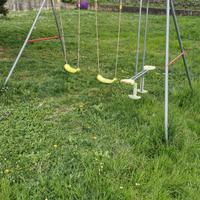 Altalena da giardino 2 seggiolini con dondolo