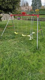 Altalena da giardino 2 seggiolini con dondolo