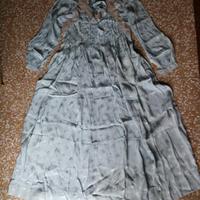 Abito in Seta Vintage Seta Azzurra taglia L