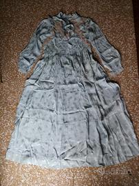Abito in Seta Vintage Seta Azzurra taglia L