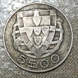 argento Portogallo,5 scudi 1943