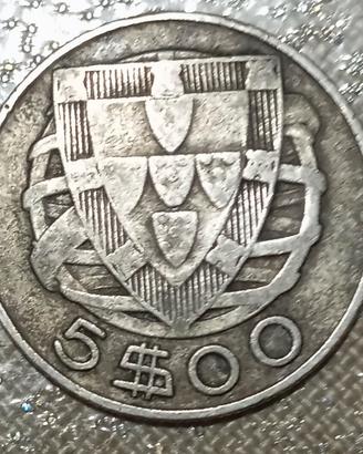 argento Portogallo,5 scudi 1943