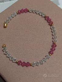bracciale Swarovski oro 750 e cristalli