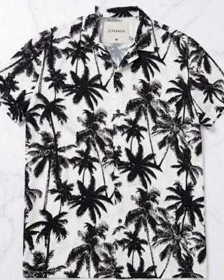 Camicia Unisex Terranova M Maniche Corte Palme 