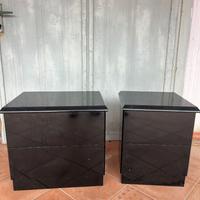 Mobili in legno Nero con ruote e cassetti