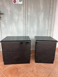 Mobili in legno Nero con ruote e cassetti