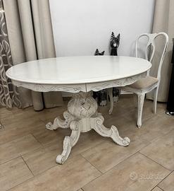 Tavolo con 4 sedie stile shabby