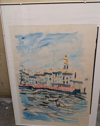 Quadro Acquarello St. Tropez