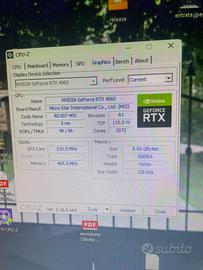 Computer da gaming RTX 4060