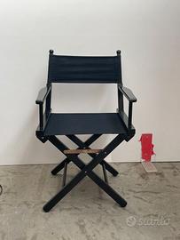 Sedia da regista nera in legno (fino a 50 pezzi)