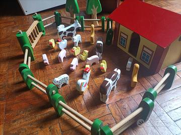Fattoria degli animali con cascina
