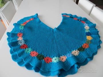 caldo scialletto in pura lana fatto a mano