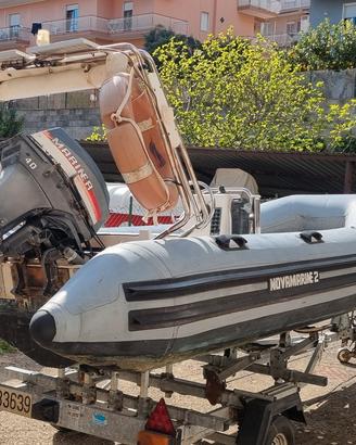 gommone novamarine rh 460, carrello ellebi, motore