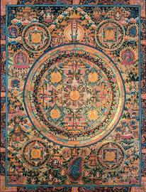 Thangka con Buddha Shakyamuni - Dipinto nepalese