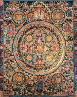 Thangka con Buddha Shakyamuni - Dipinto nepalese