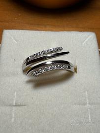 Anello oro bianco 18k