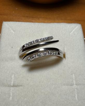 Anello oro bianco 18k