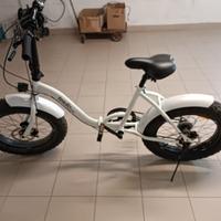 Fat Bike Teklio Pieghevole Bianca  Come Nuova