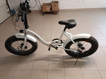 Fat Bike Teklio Pieghevole Bianca  Come Nuova